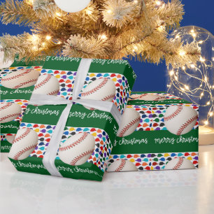 Baseball Weihnachten Geschenkpapier