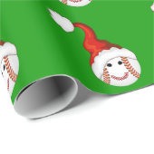 Baseball-Weihnachten Geschenkpapier (Rolleneckpunkt)