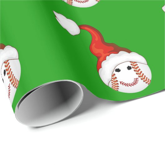 Baseball-Weihnachten Geschenkpapier (Rolleneckpunkt)