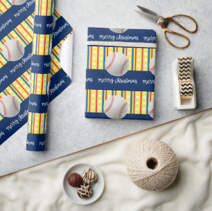 Baseball Weihnachten Geschenkpapier