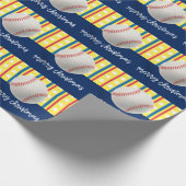 Baseball Weihnachten Geschenkpapier (Ecke)