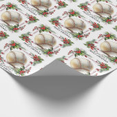 Baseball Weihnachten Geschenkpapier (Ecke)