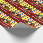 Baseball Weihnachten Geschenkpapier (Ecke)