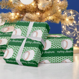 Baseball Weihnachten Geschenkpapier