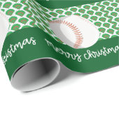 Baseball Weihnachten Geschenkpapier (Rolleneckpunkt)