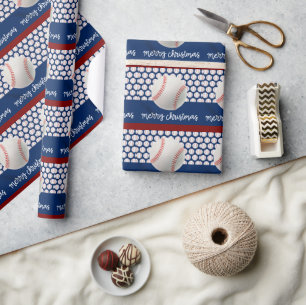 Baseball Weihnachten Geschenkpapier