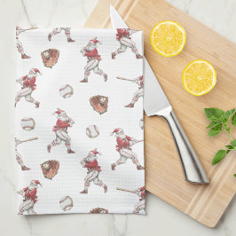 Baseball Weihnachten Geschirrtuch