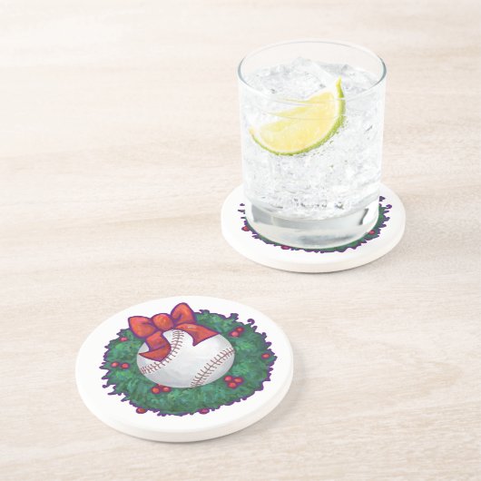 Baseball Weihnachten Getränkeuntersetzer (Seite)