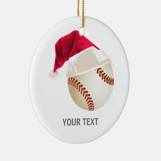 Baseball-Weihnachten Keramik Ornament (Rechts)