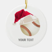 Baseball-Weihnachten Keramik Ornament (Vorne)