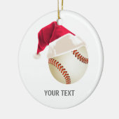 Baseball-Weihnachten Keramik Ornament (Links)