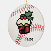 Baseball Weihnachten Keramik Ornament (Links)