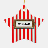 Baseball Weihnachten Keramik Ornament (Hinten)