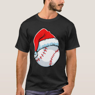 Baseball Weihnachten Lustiger Santa Hut Männer Fra T-Shirt