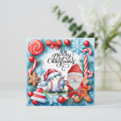 Baseball Weihnachten mit dem Weihnachtsmann (Stehend Vorderseite)