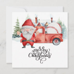 Baseball Weihnachten mit dem Weihnachtsmann