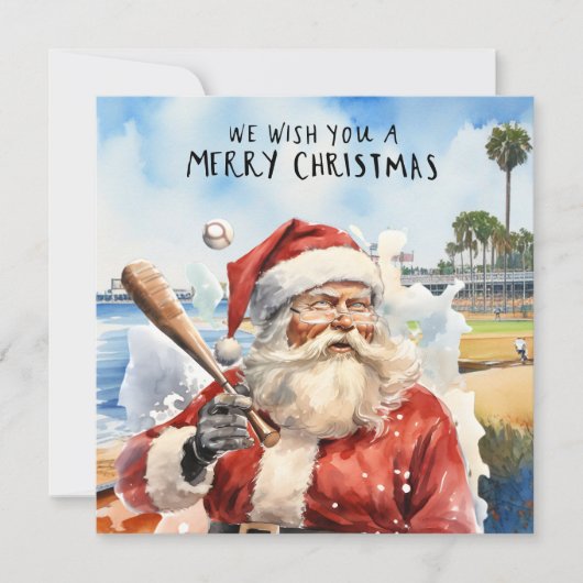 Baseball Weihnachten mit dem Weihnachtsmann (Vorderseite)