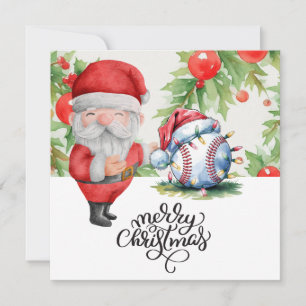 Baseball Weihnachten mit dem Weihnachtsmann