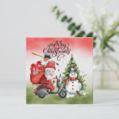 Baseball Weihnachten mit dem Weihnachtsmann und Sn (Stehend Vorderseite)