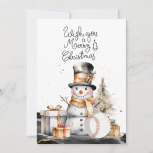 Baseball Weihnachten mit Geschenken und Ball