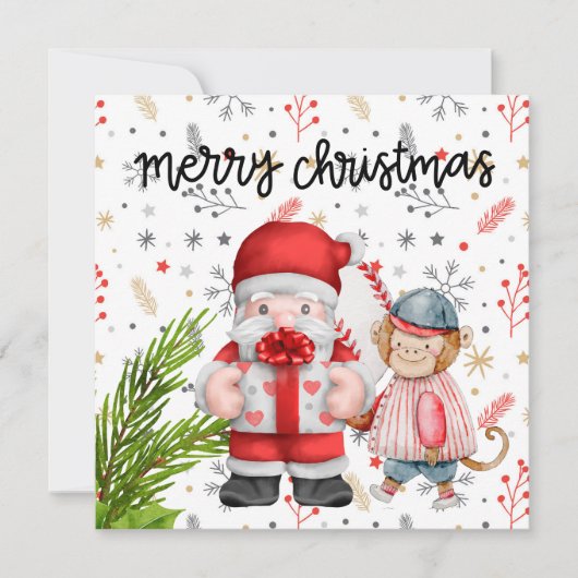 Baseball Weihnachten mit Geschenken und Ball (Vorderseite)