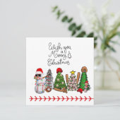 Baseball Weihnachten mit Geschenken und Ball (Stehend Vorderseite)