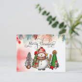 Baseball Weihnachten mit Geschenken und Ball (Stehend Vorderseite)