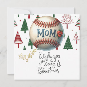 Baseball Weihnachten mit Geschenken und Ball