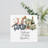 Baseball Weihnachten mit Geschenken und Ball (Stehend Vorderseite)