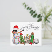 Baseball Weihnachten mit Geschenken und Ball (Stehend Vorderseite)