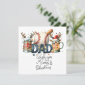 Baseball Weihnachten mit Geschenken und Ball (Stehend Vorderseite)