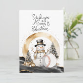 Baseball Weihnachten mit Geschenken und Ball (Stehend Vorderseite)