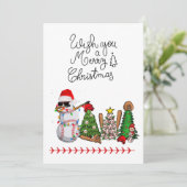 Baseball Weihnachten mit Geschenken und Ball (Stehend Vorderseite)