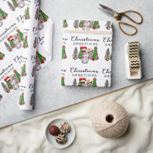Baseball Weihnachten mit Geschenken und Ball Geschenkpapier