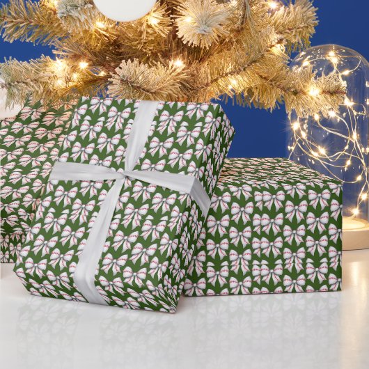 Baseball Weihnachten mit Geschenken und Ball Geschenkpapier (Feiertage)