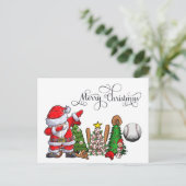 Baseball Weihnachten mit Geschenken und Ball Urlau (Stehend Vorderseite)