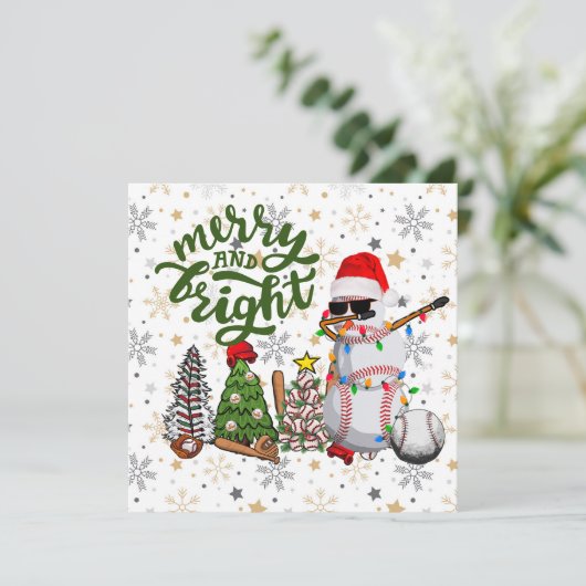 Baseball Weihnachten mit Geschenken und Ball Urlau (Stehend Vorderseite)