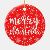 Baseball Weihnachten mit Niedlichem Weihnachtsmann Keramik Ornament (Hinten)