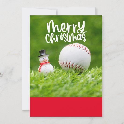 Baseball Weihnachten mit Snowman (Vorderseite)