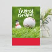 Baseball Weihnachten mit Snowman (Stehend Vorderseite)