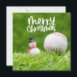 Baseball Weihnachten mit Snowman auf Grün<br><div class="desc">Weihnachten ist eine wunderbare Zeit, um Amerikas Leidenschaft zu genießen, Baseball. Eine der besten Möglichkeiten, um den Urlaub zu feiern, ist, Zeit mit einem Schneemann zu verbringen, entweder einen zu machen oder mit einem zu spielen. Wenn Sie Glück haben, können Sie vielleicht sogar eine grüne Karte im Schnee finden. So...</div>