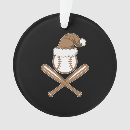 Baseball Weihnachten Ornament (Vorderseite)