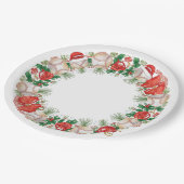 Baseball Weihnachten Pappteller (Schrägansicht)