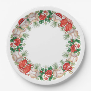 Baseball Weihnachten Pappteller