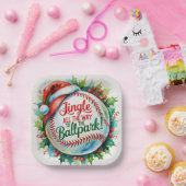 Baseball Weihnachten Pappteller (Party)