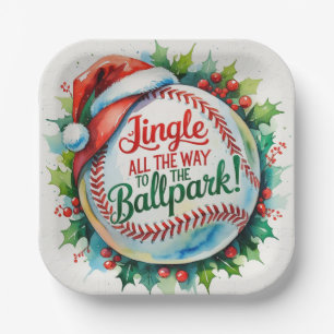 Baseball Weihnachten Pappteller