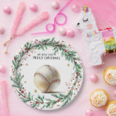 Baseball Weihnachten Pappteller (Party)