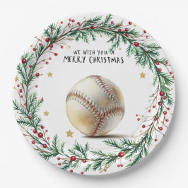 Baseball Weihnachten Pappteller