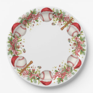 Baseball Weihnachten Pappteller