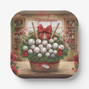Baseball Weihnachten Pappteller